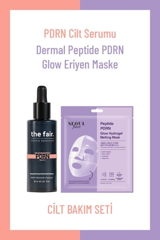 The Fair. Pdrn Somon Dna Serum Peptid Pdrn Hidrojel Kore Maskesi Cilt Yenileyici Yaşlanma Karşıtı İkili Bakım Seti