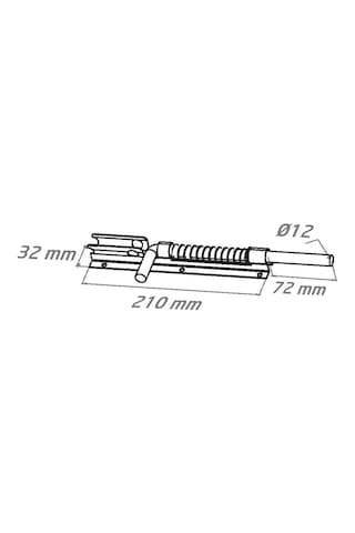 Beşel Ba211 Yaylı Ferforje Demir Kapı Sürgüsü 32x210 Mm