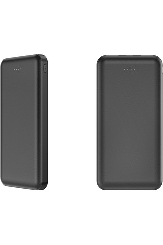 Hızlı Şarj Destekli 10000 Mah Powerbank Akıllı Koruma, Micro Ve Çift Usb, Led Durum Göstergesi Siyah Siyah