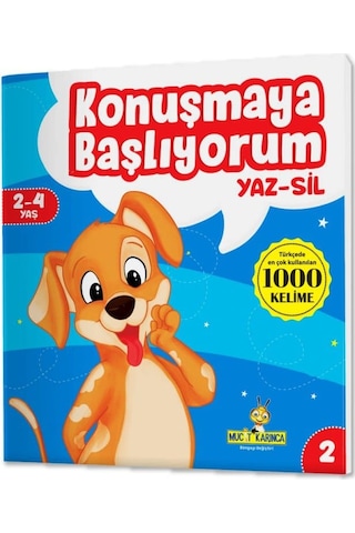 Konuşmaya Başlıyorum Serisi 2-4 Yaş Yaz-Sil Kitaplar