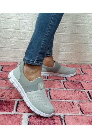 Black Sea Gri Bağacaksız Hafif Ortapedik Unisex Rahat Spor Ayakka - 507539472