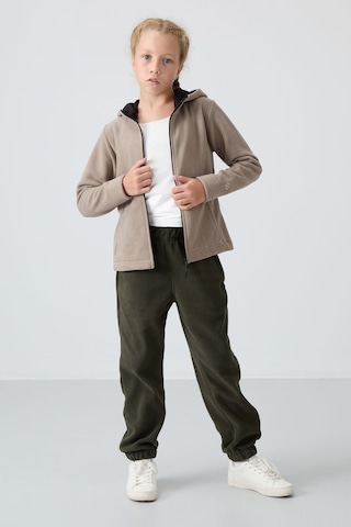 Standart Fit Kapüşonlu 2li Paket Siyah-koyu Bej Kız Çocuk Sweatshirt - 75152 Siyah - Antrasit
