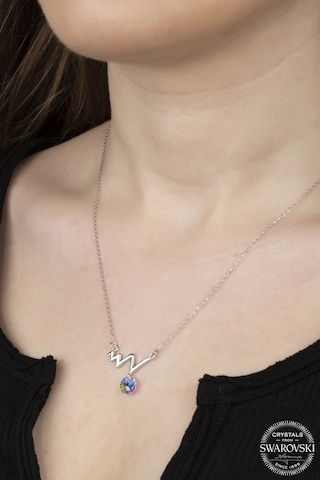 Union Swarovski Crystal Kadın Ritim Gümüş Kolye