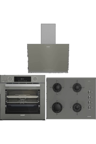 Arçelik AFC 361 G - OCD T 651 EG - ADE 606-2 G Buhar Destekli Cam Ankastre Set