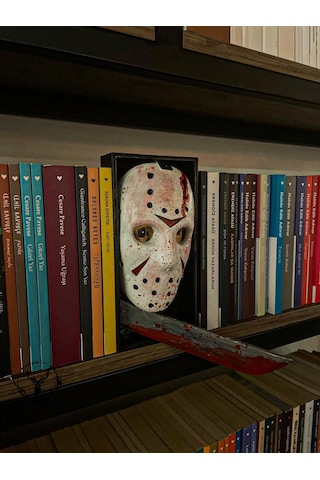 Hayatvesanat 13.cuma / Jason Voorhes / Kitaplık Figürü / Kitap Tutucu / Kolleksiyon / Hediye / 21 Cm