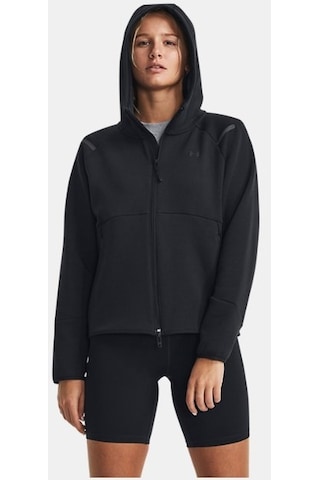 Under Armour Kadın UA Unstoppable Fleece Tam Boy Fermuarlı 1379842-001 Siyah