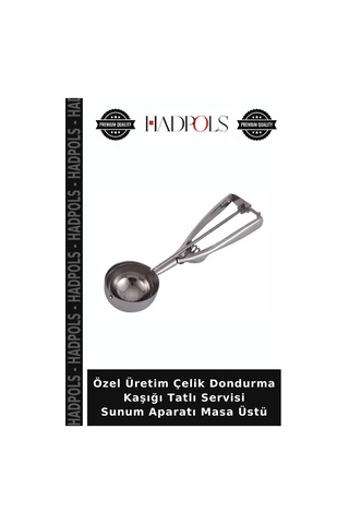 Özel Üretim Çelik Dondurma Kaşığı Tatlı Servisi Sunum Aparatı Masa Üstü