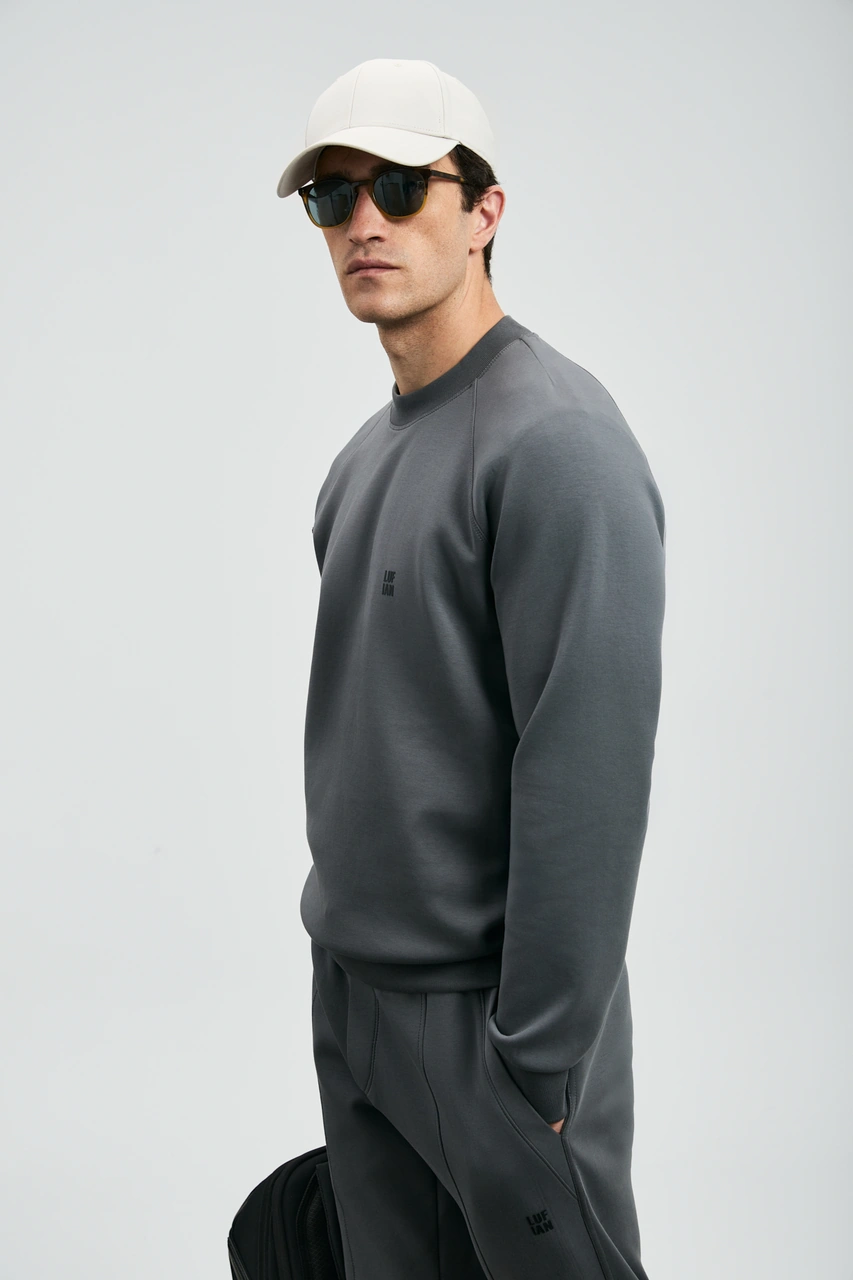 Lufian Grant Erkek Sweatshirt Koyu Gri Koyu Gri 112030179100160 Koyu Gri
