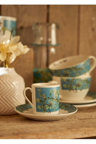 Bella Maison Van Gogh Almond Blossom 2'li Kahve Fincanı Seti Turkuaz 90 Cc Turkuaz