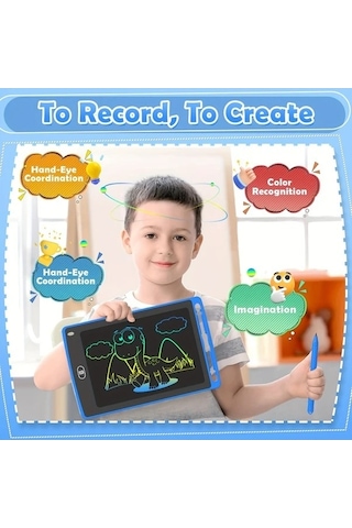 Trendooze Genel Kullanım Siyah Lcd Yazı Tableti Çocuk Çizim Yazı Eğitici Kız Erkek Hediye Oyun Tableti Siyah