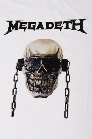 Startmore Adrift Megadeth Baskılı Beyaz Unisex Oversize Beyaz