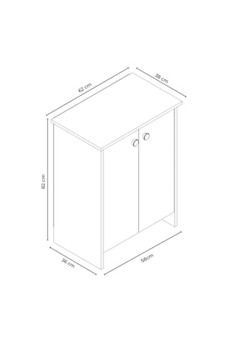 Dorta Mutfak Dolabı 2 Kapaklı 3 Raflı Kahve Köşesi Kiler Dolabı Beyaz Beyaz