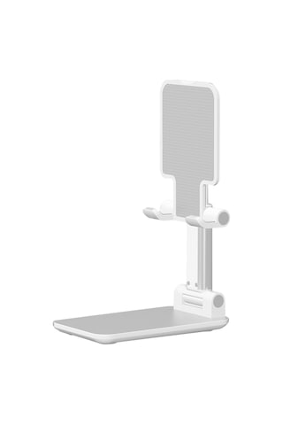 Singree Evrensel Katlanabilir Telefon Ve Tablet Standı - Ayarlanabilir Yükseklik, 12.5kg Taşıma Kapasiteli Beyaz