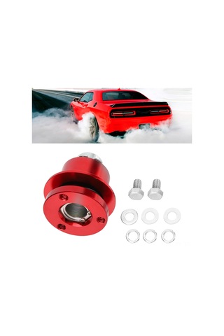 Shineyee 310-101 Model Hızlı Çıkartmalı Direksiyon Gövde Adaptörü - 3 Delikli Aftermarket Direksiyonlar İçin - Anti-koroziv Alüminyum - Kırmızı