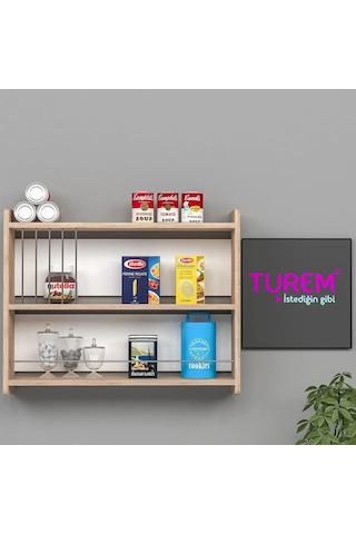Terek Mutfak Rafı Suntalam Siyah
