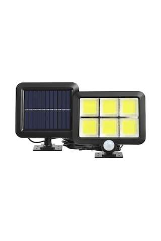 4 Adet 3 Modlu 120 Cob Led Solar Panel Güneş Enerjili Duvar Lamba