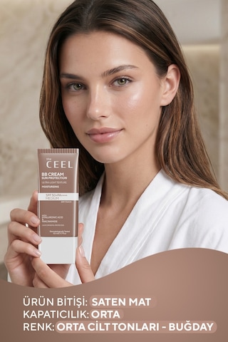 The Ceel BB Krem Medium SPF 50+ PA++++ Güneş Korumalı Leke Karşıtı ve Nemlendirici Etkili 50 ml