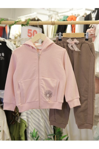 Xo Kids Kız Çocuk Eşofman Takım 4-8 Yaş 19501 Pudra