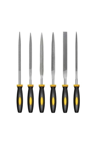 6 Parça Mini Eğe Seti Tüm Metaller Ve Ahşaplar İçin Oyma Şekil Verme 160 Mm Saatçi Eğe Takımı