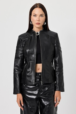 Raffaella Siyah Deri Mont Siyah