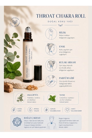 Boğaz Çakra Roll - %100 Doğal Bitkisel Yağ Karışımı 10 Ml