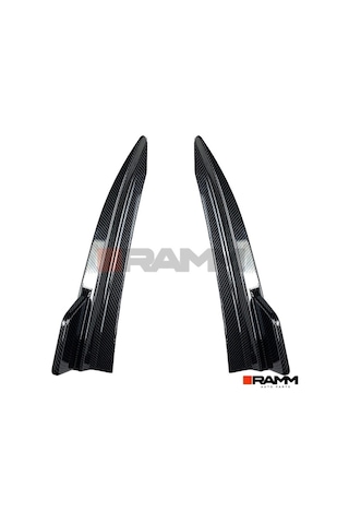 Bmw G20 M Arka Tampon Bıçağı Sağ+sol Parlak Karbon