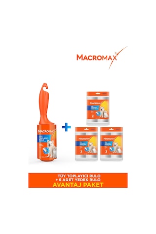 Macromax Tüy Toplayıcı 1 Sap + 6 Yedek Başlık 56 Yaprak