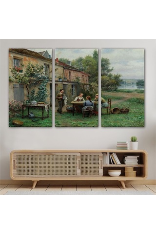 Es10 U01mrs seri Bahçede Kahve Keyfi 19, Yüzyıl Tablosu-6529 (70 x 100)