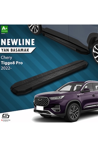 S-dizayn Chery Tiggo8 Pro Newline Siyah Yan Basamak 183 Cm 2022 Üzeri
