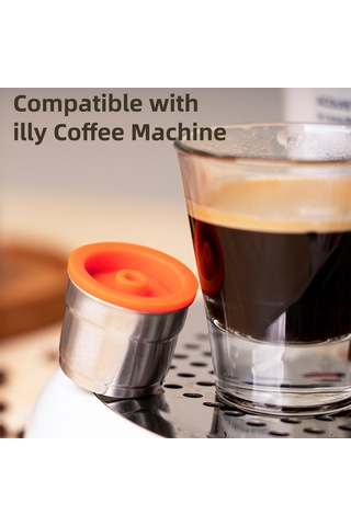 Leezsing Paslanmaz Çelik Kahve Kapsülü Yeniden Doldurulabilir Kahve Kapsülleri Espresso Kapsülleri İlly Kahve Makinesiyle Uyumlu