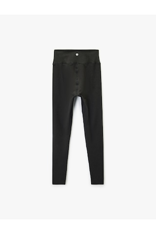 Koton Slim Fit Standart Bel Dikiş Detaylı Spor Tayt Koyu Gri Melanj 6wak40068nk Gri Melanj
