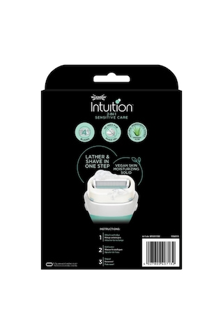 Wilkinson Sword Intuition Sabunlu 4 Bıçaklı Tıraş Bıçağı Sapı + 3 Yedek Başlık