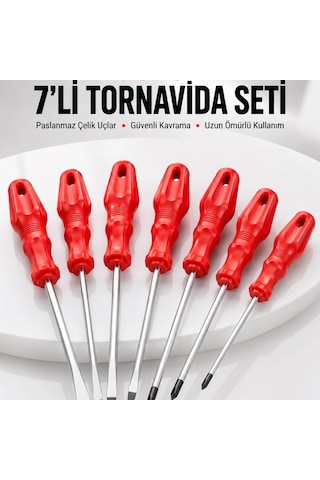 7li Tornavida Seti Düz Ve Yıldız Uçlu Çok Amaçlı Kullanım 89832945
