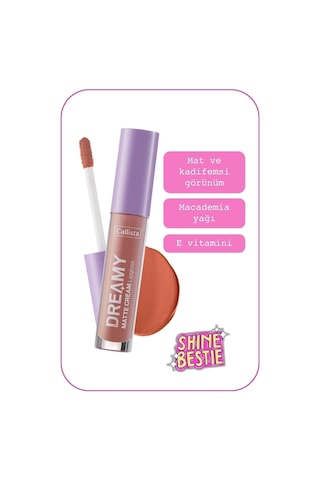 Callista Dreamy Matte Cream Lipgloss Mat Görünümlü Dudak Parlatıcısı - 201 Choose Love - Nude
