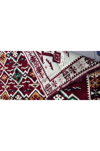 Coton Şark Köşesi Antep Anadolu Desenli Kilim Bordo 200 x 300 CM