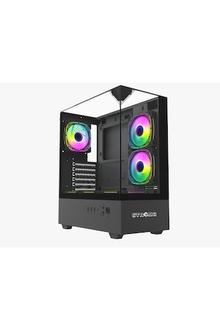 Strong Diamond Siyah 6X120MM Argb Atx Gaming Bilgisayar Kasası Powersız