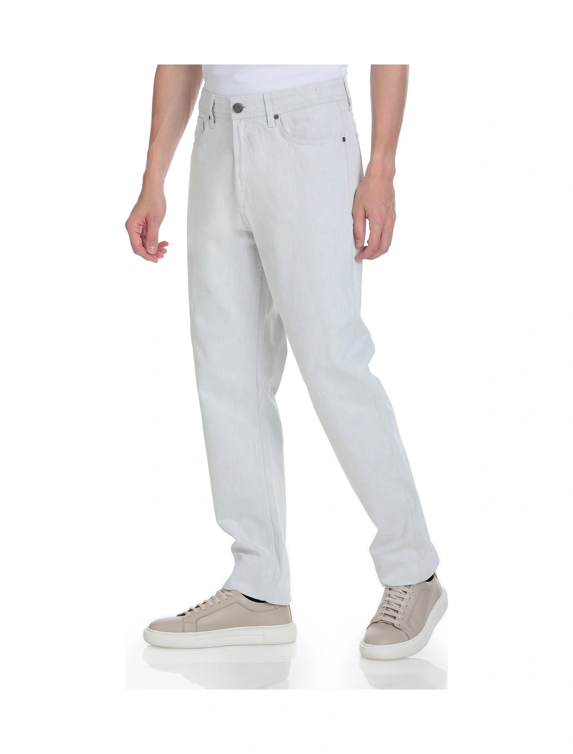 Hatemoğlu Taş Regular Fit 5 Cep 100% Pamuk Kot Pantolon Taş