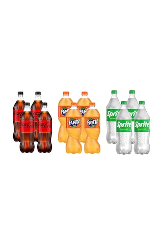 Coca-cola Zero - Fanta - Sprite 1 Lt 12 Li Karma Koli