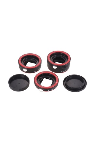 Youtek Andoer Otomatik Odaklama Makro Uzatma Halkası - Canon Ef/ef-s Uyumlu Kırmızı