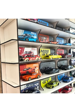 Pleksi Kapaklı 1:64 Ölçek Kutulu Sergileme , Oyuncak Araba Rafı, Akrilik Kapak Kutu Araba Diecast Vitrini Beyaz