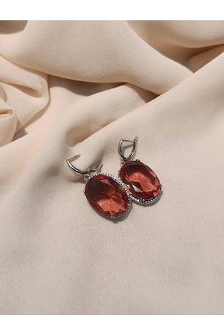 Küpe Zultanit Oval 925 Ayar Gümüş Renk Değiştiren Sultanit Sallanır Küpe Gümüş