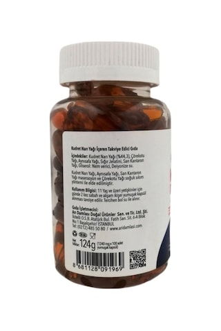 Arı Damlası Gastro Life Kudret Narı Yağı Takviye Edici Gıda 1240 MG 100 Softjel