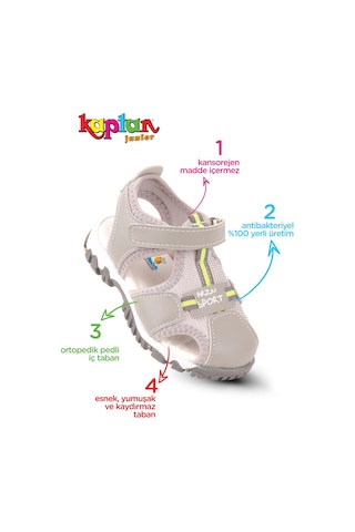 Kaptan Junior Erkek Çocuk Bebek Ortopedik Ayakkabı Sandalet Bazne 505 001