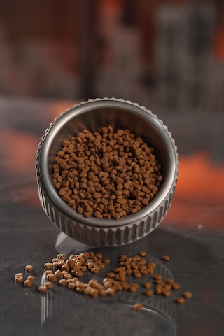 Beton Kedi Ve Köpek Mama/su Kabı Devrilmeye Dayanıklı, Paslanmaz Çelik Kaseli