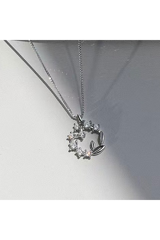 Kristal Çelenk Kolye Kolye El Yapımı Dainty Rhinestone Kolye Sevgililer Günü Kız Arkadaş İçin Doğum Günü Hediyesi Çok Renkli
