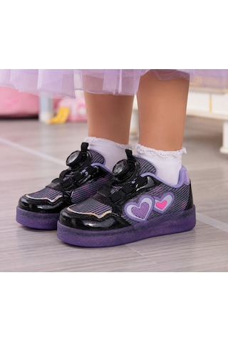 Tuğba Ortopedi 028 Kız Çocuk Led Işıklı Sneaker Siyah