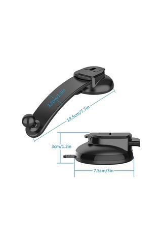 Wondernest Araba Dashboard Vantuzlu Çift Chuck Cep Telefonu Tutucu Standı Zpt1 Siyah