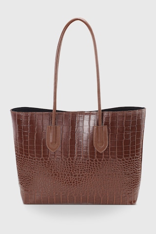 Housebags Kadın Retro Vintage Shopper Çanta Taba Krokodil 264 Taba