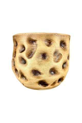 Bitki Tasarımı Ev Dekorasyon Aksesuar Naturel Desenli Toprak Saksı Saksılık Salon Çiçeklik 19 Cm