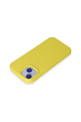 Apple, Uyumlu iPhone 15 Kılıf Nano İçi Kadife - Sarı - Aflc-877096